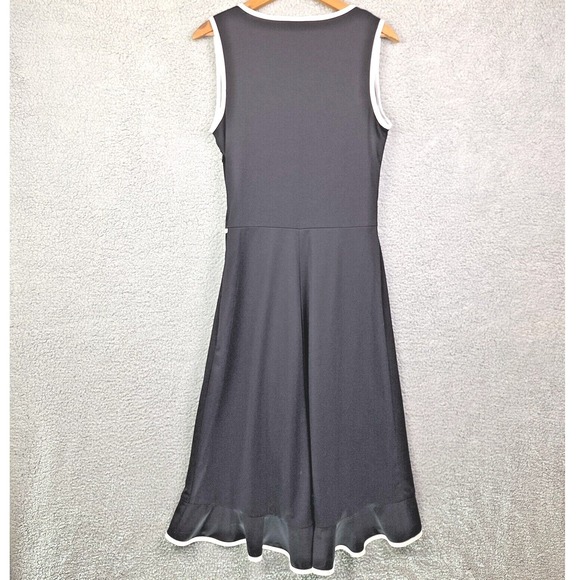 Mixit Dress Womens 10 Medium Black Fit Flare Tulip Hem Flirty USA Made Y2K - Picture 2 of 7